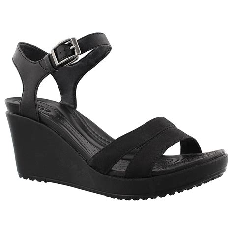 And find great discounted prices in our womens footwear sale section . . Croc wedges sandals